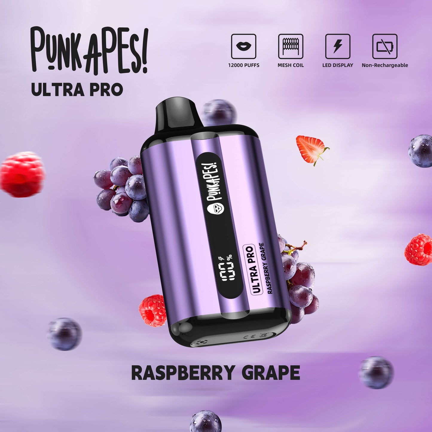Punkapes Ultra Pro 12000 - Raspberry Grape SWC AUS
