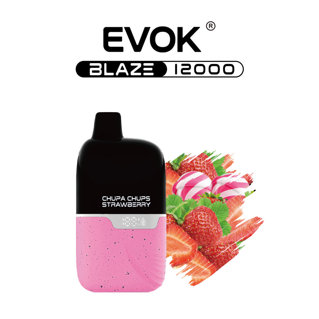 Evok Blaze 12000 - Chupa Chups Strawberry *NEW* SWC AUS - Vapes