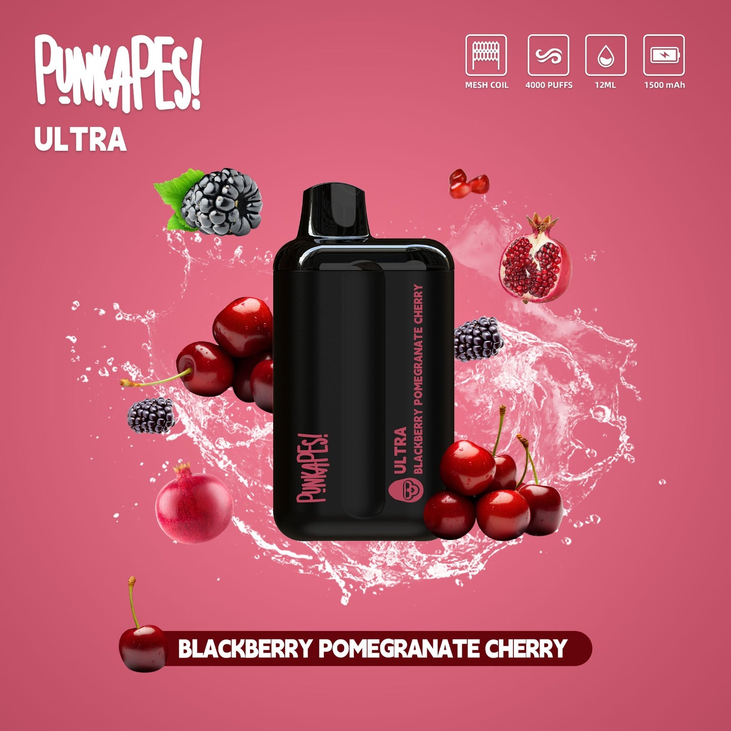 Punkapes Ultra 4000 - Blackberry Pomegranate Cherry(NEW) SW Clouds Australia