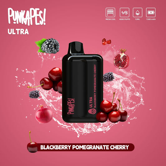 Punkapes Ultra 4000 - Blackberry Pomegranate Cherry(NEW) SW Clouds Australia