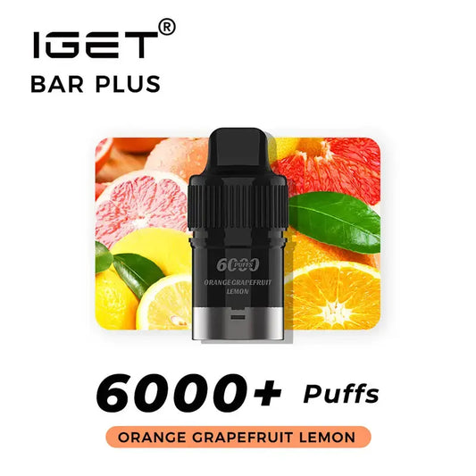 iGet Bar Plus 6000 - Orange Grapefruit Lemon (POD ONLY) SW Clouds Australia
